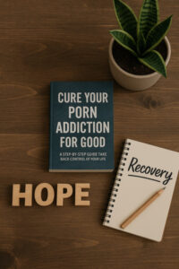 Cure Your Porn Addiction for Good book with HOPE letters and recovery journal. A private, shame-free resource for porn addiction recovery.